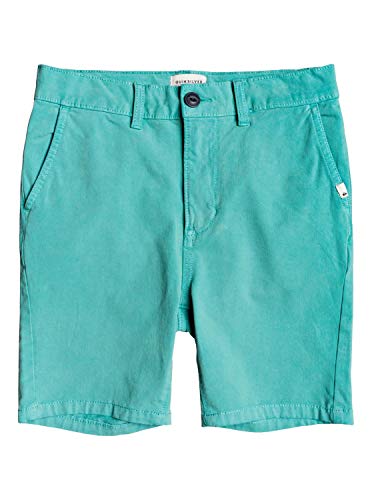 Quiksilver Krandy 16" - Short Chino para Chicos 8-16 Walk Shorts, Niños, Sea Blue, 43701