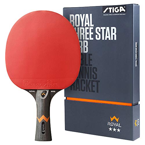 Stiga Royal Three Star WRB Pala de Tenis de Mesa, Unisex-Adult, Black/Red, One Size