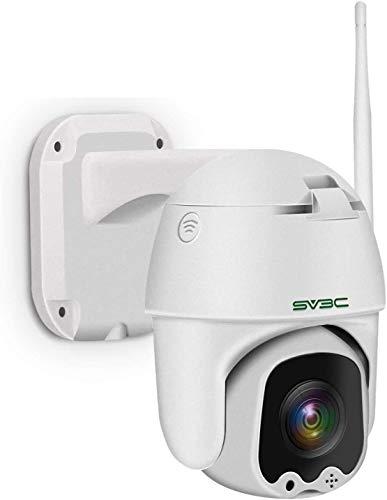 SV3C Pan Tilt - Cámara de vigilancia con wifi, 1080P, audio de 2 vías, detección de movimiento, 50 m, visión nocturna