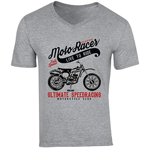 Teesandengines OSSA 250 Phantom Classic Moto Racer Ultimate Speed Racing Camiseta Gris para Hombre de Algodon T-Shirt Size Large