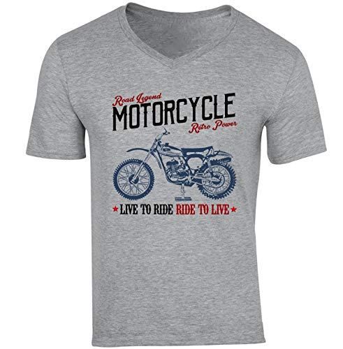 Teesandengines OSSA 250 Phantom Road Legend Motorcycle Camiseta Gris para Hombre de Algodon T-Shirt Size Xxlarge
