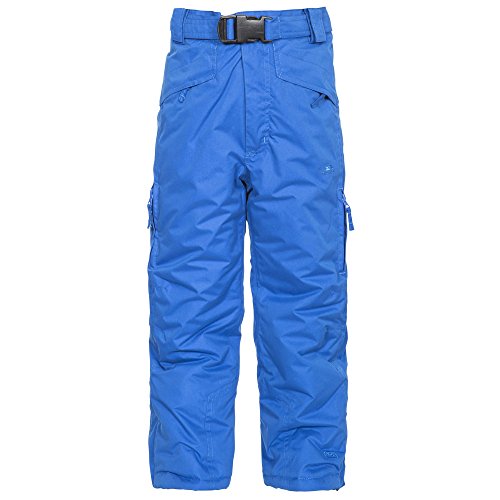 Trespass - Pantalones de Esquí Impermeables Acolchados con Tirantes Desmontables Modelo Marvelous Unisex Niños Niñas - Invierno/Esquiar/Snowboard (9/10 Años) (Azul)