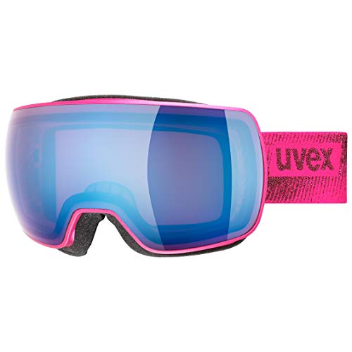 Uvex Compact FM Gafas de esquí, Adultos Unisex, Pink Mat/Blue-Rose, One Size