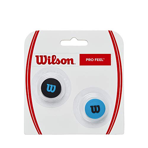 Wilson Pro Feel Ultra Amortiguador de vibraciones, Paquete de 2, Negro/Azul, WR8405801001