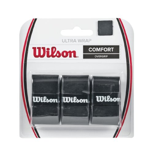Wilson Ultra Wrap Overgrip Empuñadura, 3 unidades, unisex, negro