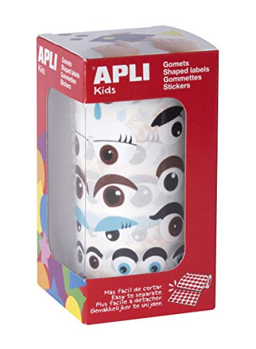 APLI Kids 17613 - Rollo gomets ojos multicolor surtido