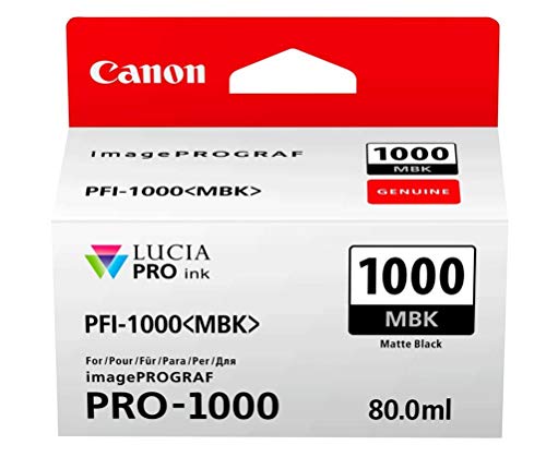 Canon PFI-1000 MBk Cartucho de tinta original Negro Mate para Impresora Fotográfica PRO-1000