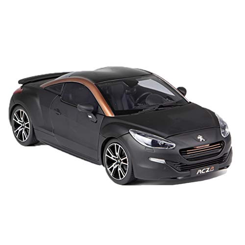 GAOQUN-TOY 1:18 Peugeot RCZ R Concept Sports Car Alloy High Simulation Car Model (Color : Negro, Tamaño : 24cm*10cm*8cm)