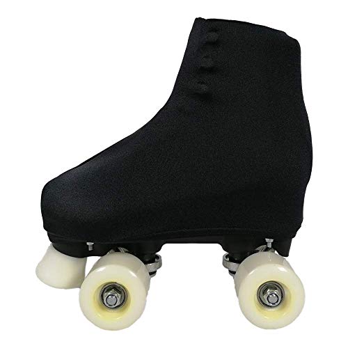 GISI Danza Cubrepatines de licra para patinaje – 100% fabricado en Italia (M – Medida patines 37/39, negro)