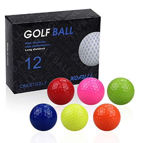 kofull 12pcs/Pack Pelotas de Golf Mini Pelotas de Golf Coloridas Bolas de Práctica de Golf Entrenamiento Golfs (multicolor)