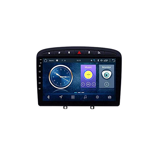 Lour Android 8.1 Navegación GPS de navegación para automóviles GPS para Peugeot 308 408 (2010-2016) con CANBUS 9"DVD Receptor de Soporte del Espejo Enlace/reposacabezas Monitor/Wi-Fi.