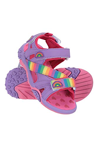 Mountain Warehouse Sandalias Seaside Junior para niños - Zapatos Flexible, Forro de Neopreno - Tira de talón Desmontable - para Primavera, Verano, Paseos y Viajes Rosa Brillante 32
