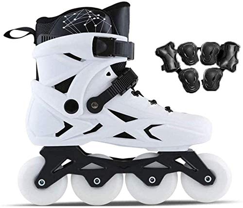 Patines en línea ajustables Original Profesional adulto Patines en línea Zapatos de patinaje rodillo Slalom Llorando patines gratis patines 10 Tamaño 2 Colores, Tamaño: 39 EU7 US6 UK24.5cm JP, Color: