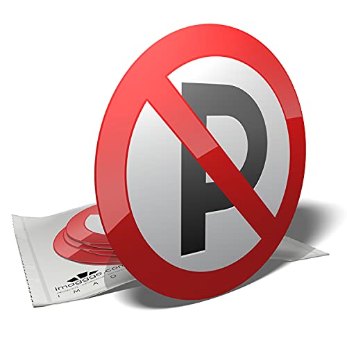 Pegatinas de Parking prohibido – Diámetro 9,5 cm – Lote de 6