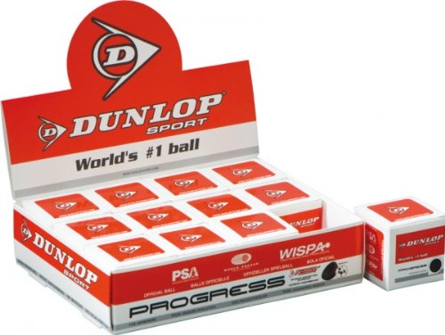 Pelota de Squash Dunlop Progress (Punto Rojo)