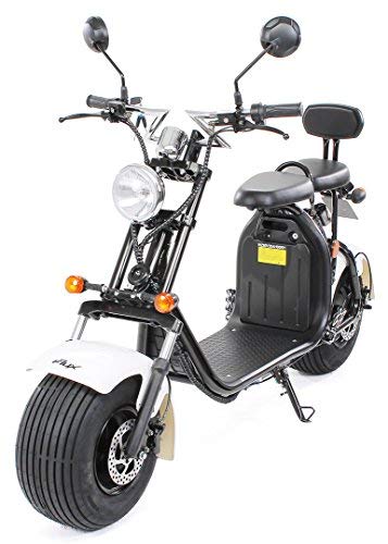 PEQUENENES Patinete Scooter EFLUX Harley 1500 W 60 V 20AH BATERIA Ion Litio (Negro)