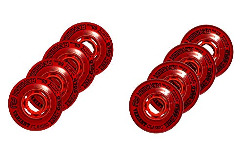 Revision Variant - Ruedas de hockey en línea para interiores (74 A, 72 mm), color rojo