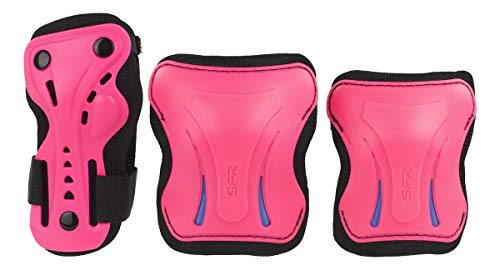 SFR Essentials Triple Pad Set AC760 (Pink/Blue, Large (Age 9-12)) by SFR