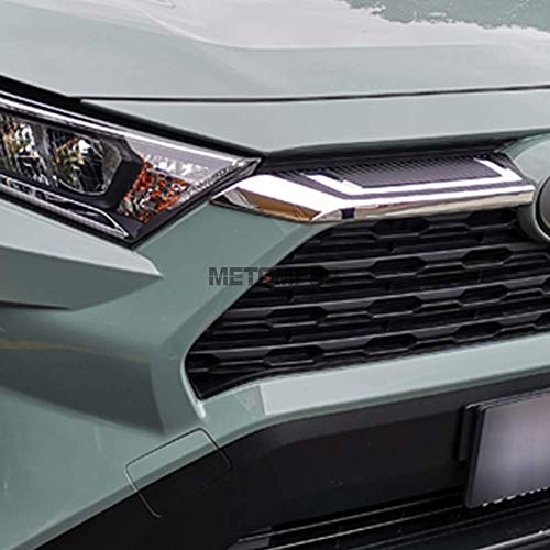 SIOM Para Toyota Rav4 Rav 4 Limited/Le/Xle/Hybrid 2019 2020 Parrilla Delantera Superior Parrilla Moldura Moldura Pegatina Accesorios Estilo De Coche