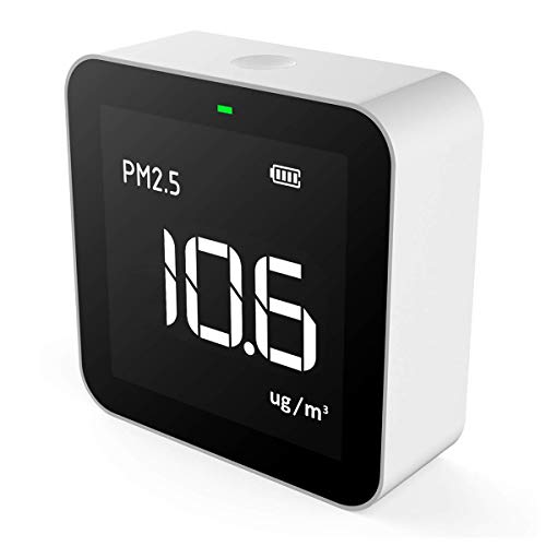 Temtop Monitor de Calidad del Aire Interior de PM2.5 y AQI, para Habitaciones (Dormitorios, Cocinas), Oficinas, Automóviles, Recargable, Tres años de garantía (P10)