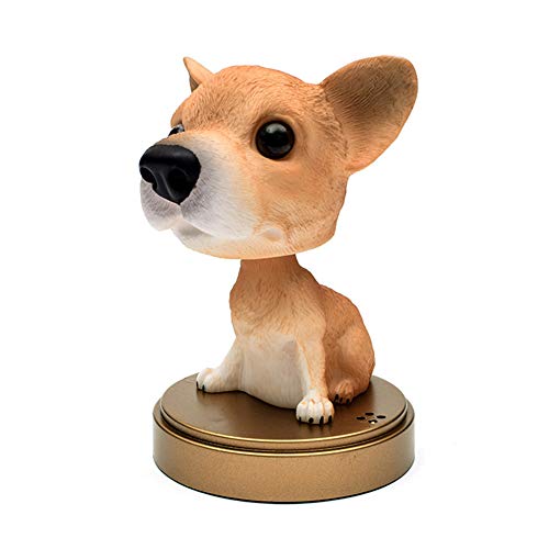 Toruiwa - Figura decorativa de coche con diseño de perro que mueve la cabeza de resina
