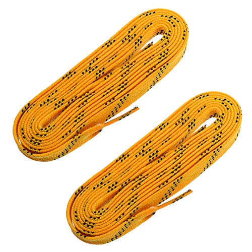 VORCOOL Cordones de hockey profesionales para patines de patinaje artístico sobre hielo y zapatos normales (amarillo)