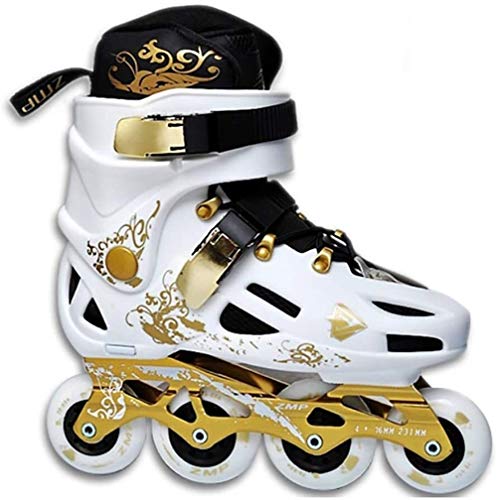 ZXD Patines en línea Patines de Ruedas Transpirables Roller Skates cómodo con Intermitente 85APU Ruedas Unisex Adulta Juvenil (Color : Withe, Size : 38)