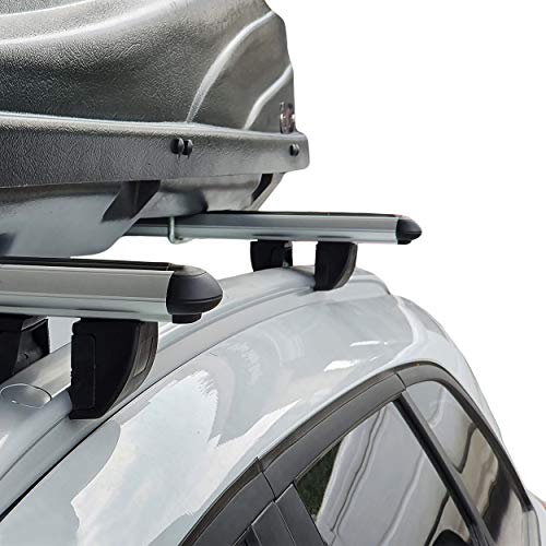 accessorypart Para Ford Transit Tourneo Custom 2013-2021 Barras de techo Portaequipajes Aluminio Gris modello alto