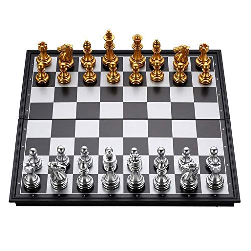 Ajedrez de viaje Viajes conjunto de ajedrez magnético, regalos plegable portátil de ajedrez clásico juego de mesa for niños o adultos Juego de ajedrez ( Color : Multi-colored , tamaño : 25*25CM )