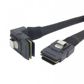 cablecc 1 m Mini SAS 4i SFF-8087 36 Pin a 36 Pines Derecho ángulo 90Degree Cable