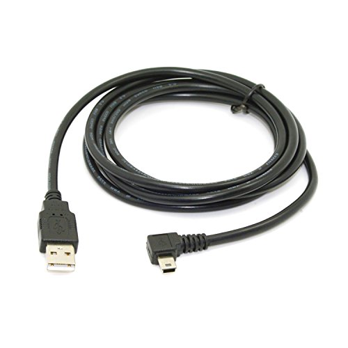ChenYang - Cable de datos mini USB B de 5 pines macho en ángulo izquierdo de 90 grados a USB 2.0 macho (1,8 m)