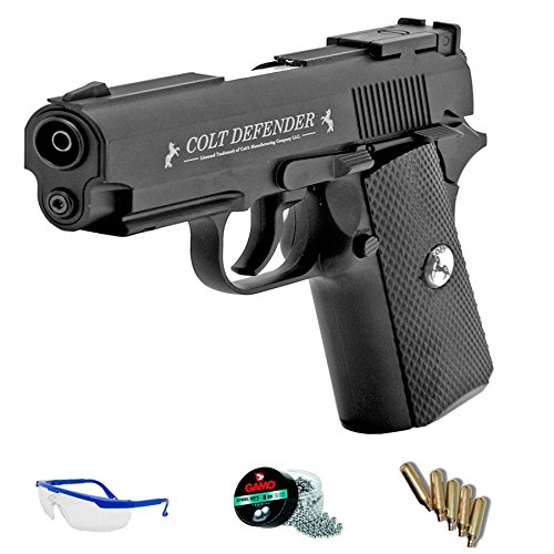 COLT® Pack Pistola de Aire comprimido Defender - Pistola Umarex semiautomática Fullmetal de perdionges BB de Acero 4.5mm <3,5J