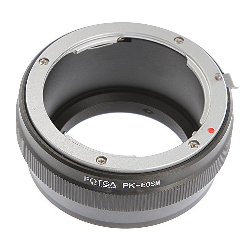 FOTGA Pentax K/PK - Anillo adaptador para cámara Canon EOS M M1 M2 M3 M5 M6 M10 M50 M100 EF-M sin espejo