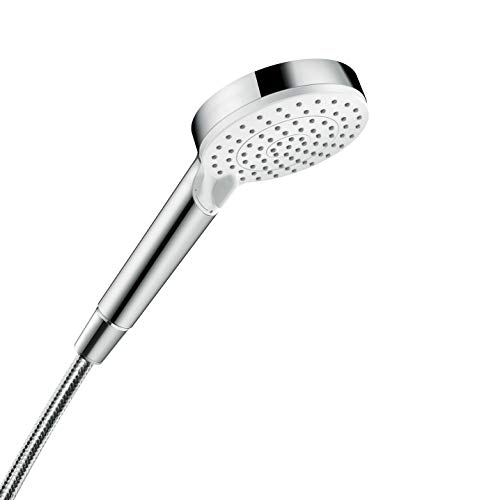 Hansgrohe 26336400 Crometta Vario Green Ducha de mano, 2 tipos de chorro, 6 l/min, Blanco/Cromo