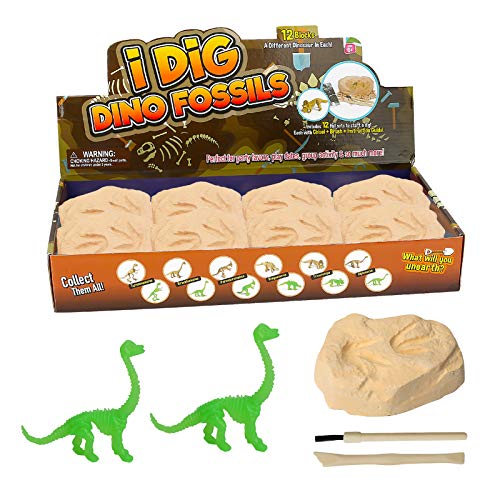 Kit de excavación de Dinosaurios, CestMall 12 Piezas de Juguete de excavación arqueológica con Diferentes Figuras de Dinosaurios en el Interior Kit de excavación de Dinosaurios Dino Fossil Dig Kit