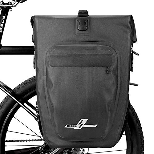 Komake Bolsas Bicicletas Traseras, Impermeable Bolsa Alforja Trasera para Bicicleta 27L Pannier Bag para Asiento Trasero de Bicicleta