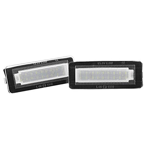 Luz de matrícula, 2 piezas de luces LED universales para matrícula de coche Luz de iluminación de licencia nocturna apta para Smart Fortwo W450 W451 W453