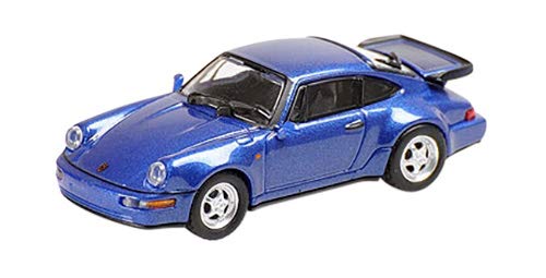Minichamps 870069101 - Porsche 911 Turbo Blue Metallic 1990 - Escala 1/87 - Modelo Coleccionable