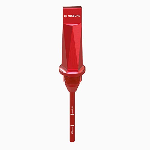 NICECNC Rojo 6061-T6 Aluminum Oil Dip Stick Dipstick Compatible con Polaris Sportsman Touring 570 2014-2020,See Fitment