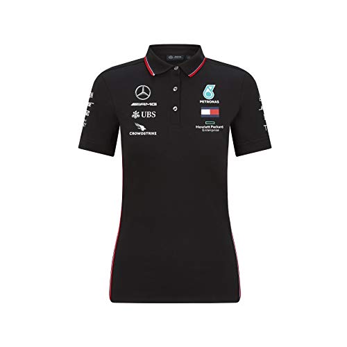 Official Formula one - Mercedes-AMG Petronas Motorsport 2020 - Polo de equipo en color negro para mujer - XL