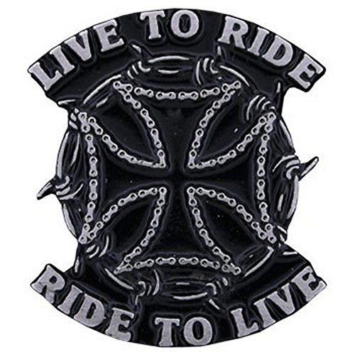 Pin insignia Cruz de Malta "Live to Ride"
