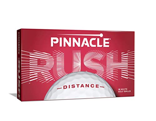 Pinnacle Rush Distance Soft - Pelotas de golf (15 unidades), color blanco