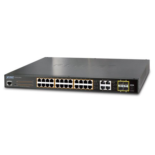 Planet GS-4210-24P4C switch Gestionado L2+ Gigabit Ethernet (10/100/1000) 1U Energía sobre Ethernet (PoE) - Switch de red (Gestionado, L2+, Gigabit Ethernet (10/100/1000), Energía sobre Ethernet (PoE), Montaje en rack, 1U)