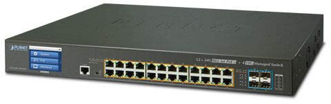Planet GS-5220-24PL4XVR Gestionado L2+ Gigabit Ethernet (10/100/1000) Energía Sobre Ethernet (PoE) 1.25U Negro Switch