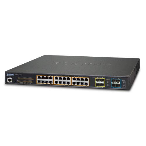 Planet GS de 5220 – 24pl4 X gestionado L2 + Gigabit Ethernet (10/100/1000) Alimentación a través de Ethernet (PoE) Apoyo 1U Negro Conmutador de Red