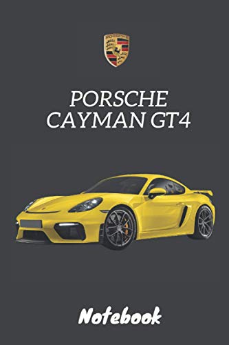 Porsche Cayman GT4 Notebook: for boys & Men, Super Cars Porsche Cayman GT4 Journal / Diary / Notebook, Lined Composition Notebook, Ruled, Letter Size(6" x 9")