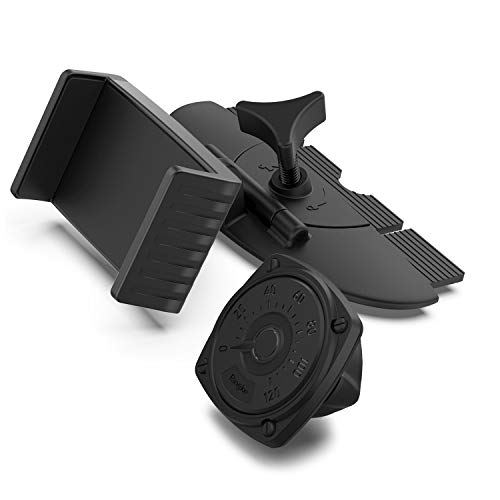 Ringke 2 en 1 Ranura para CD Soporte Móvil Coche Premium Ajustable Universal Empuñadura de Teléfono Funda con Imán Fuerte y Soporte de Clip para Tableta y Otros Dispositivos de Mano - Negro