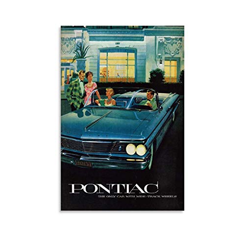 RONGYU Póster vintage para coche, de Pontiac Bonneville, de los años 60, de 20 x 30 cm
