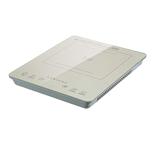 TSTYS Placa de inducción, 2000W Titanio Cristal Edición Inteligente de Cocina de inducción portátil del hogar Estufa eléctrica de Control táctil,Silver