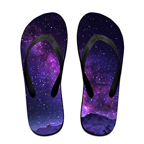 Vía Láctea Galaxy Unisex Adultos Chanclas Informales Sandalia Zapatillas de Fiesta en la Piscina Pisos de baño Zapatos de Diapositivas con Punta Abierta M